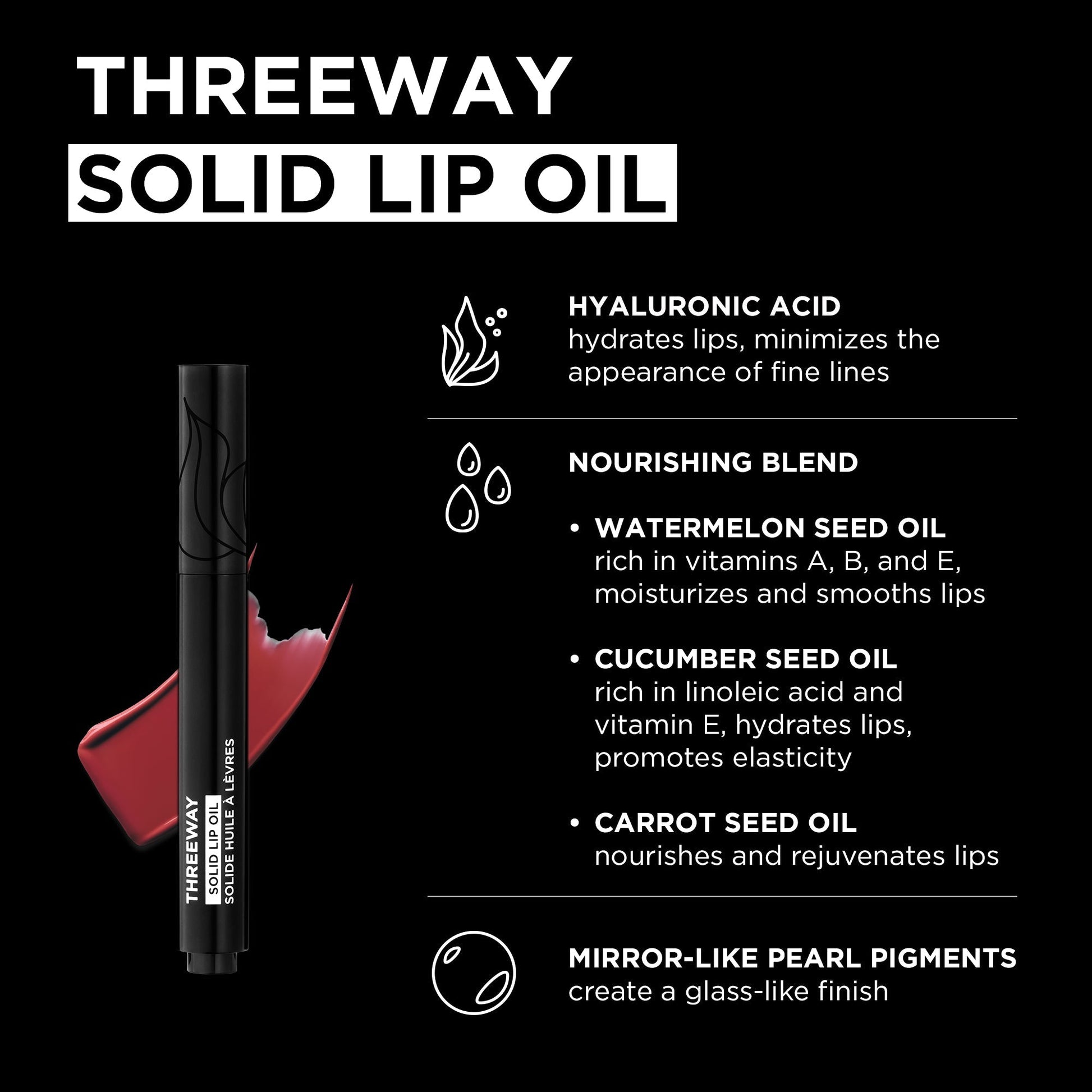 Threeway Solid Lip Oil