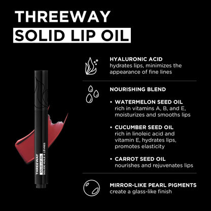 Threeway Solid Lip Oil