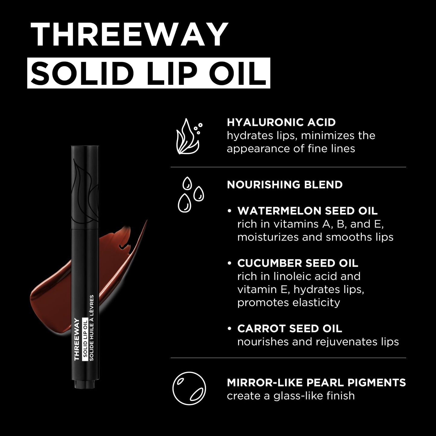 Threeway Solid Lip Oil