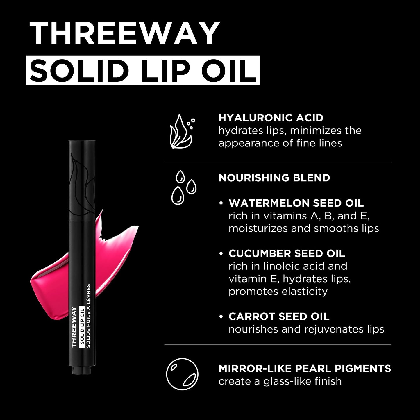 Threeway Solid Lip Oil
