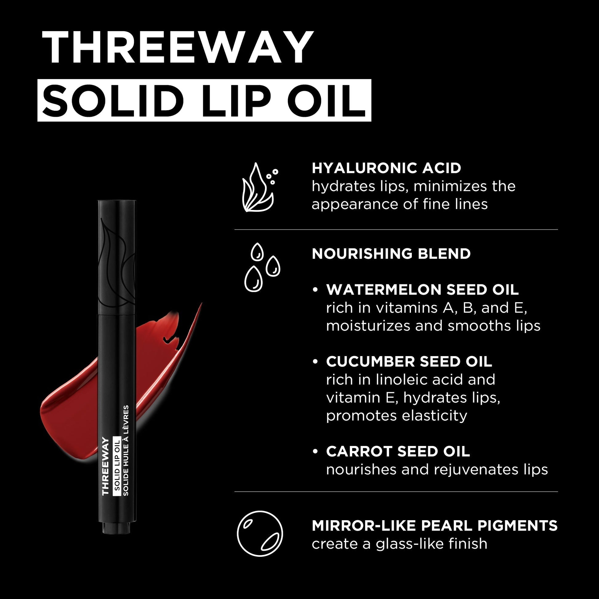 Threeway Solid Lip Oil