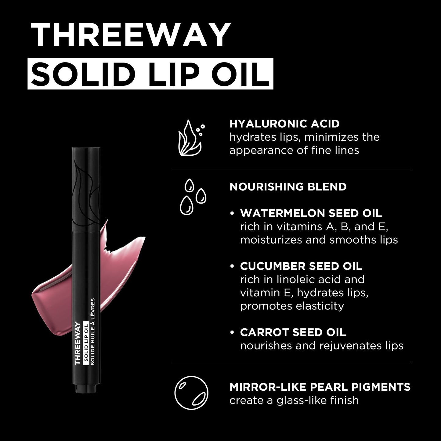 Threeway Solid Lip Oil