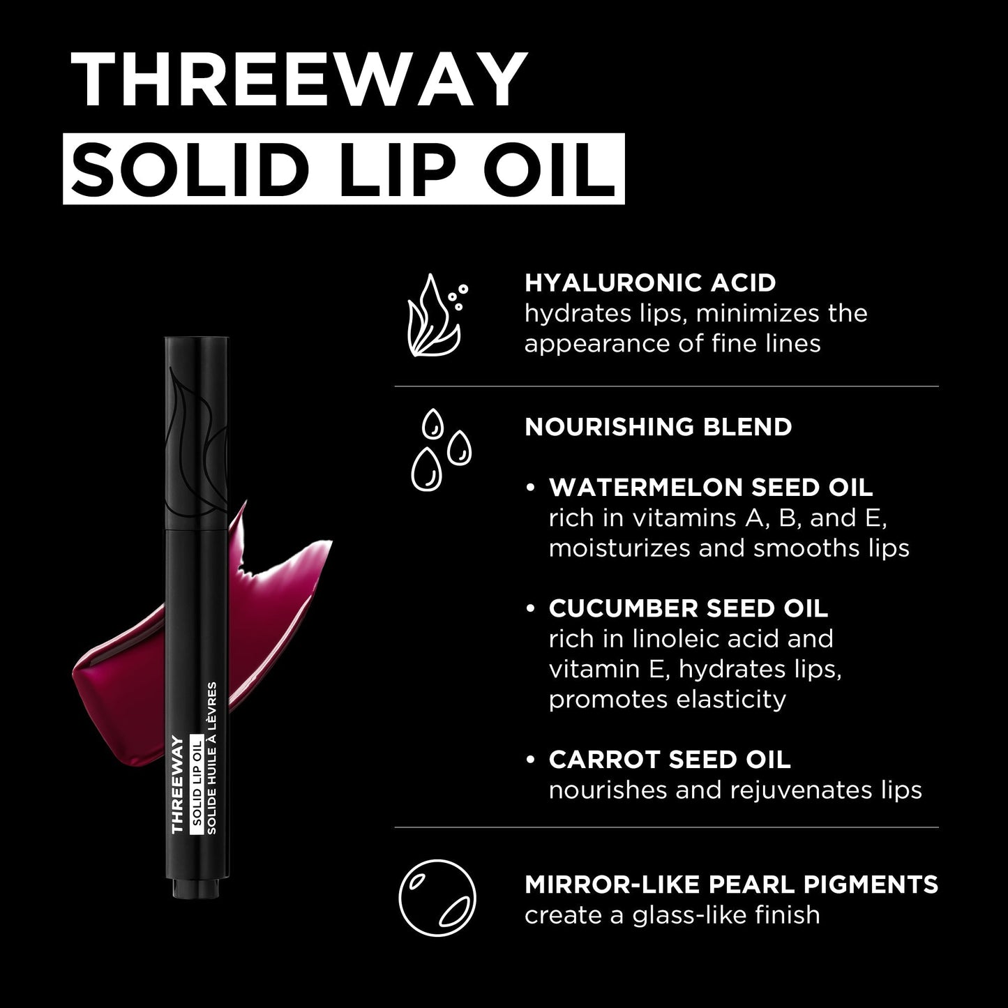 Threeway Solid Lip Oil