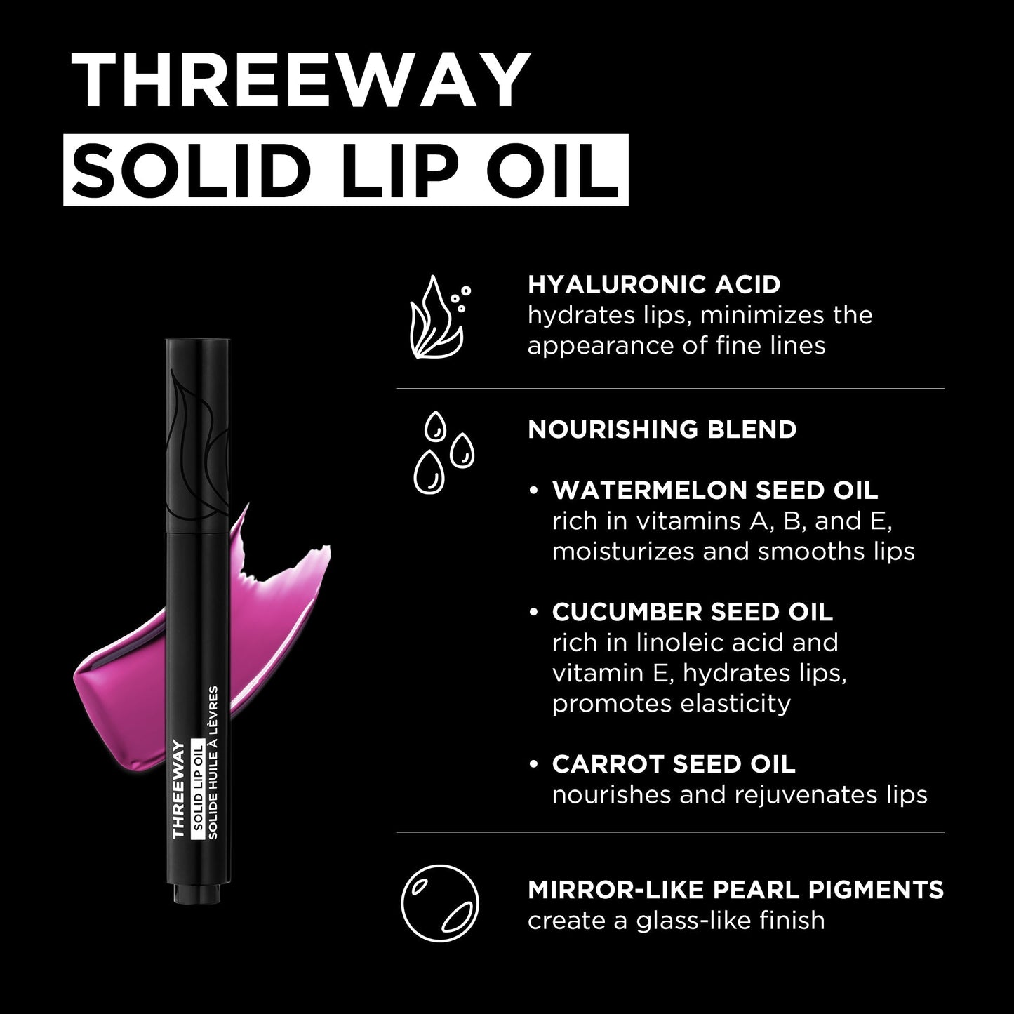 Threeway Solid Lip Oil