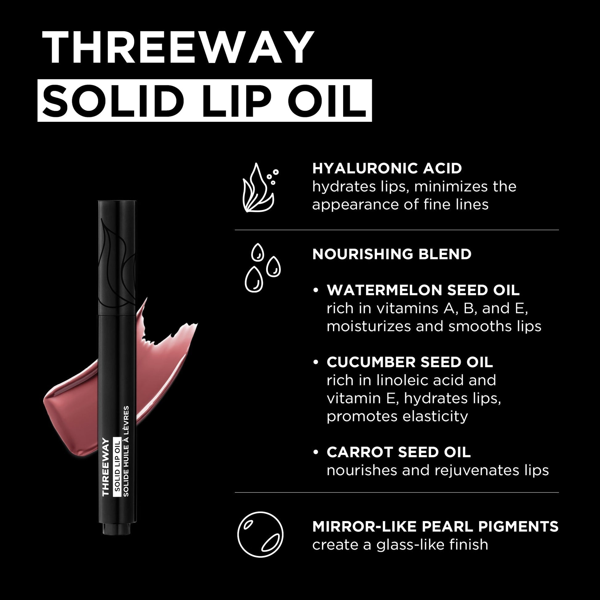 Threeway Solid Lip Oil