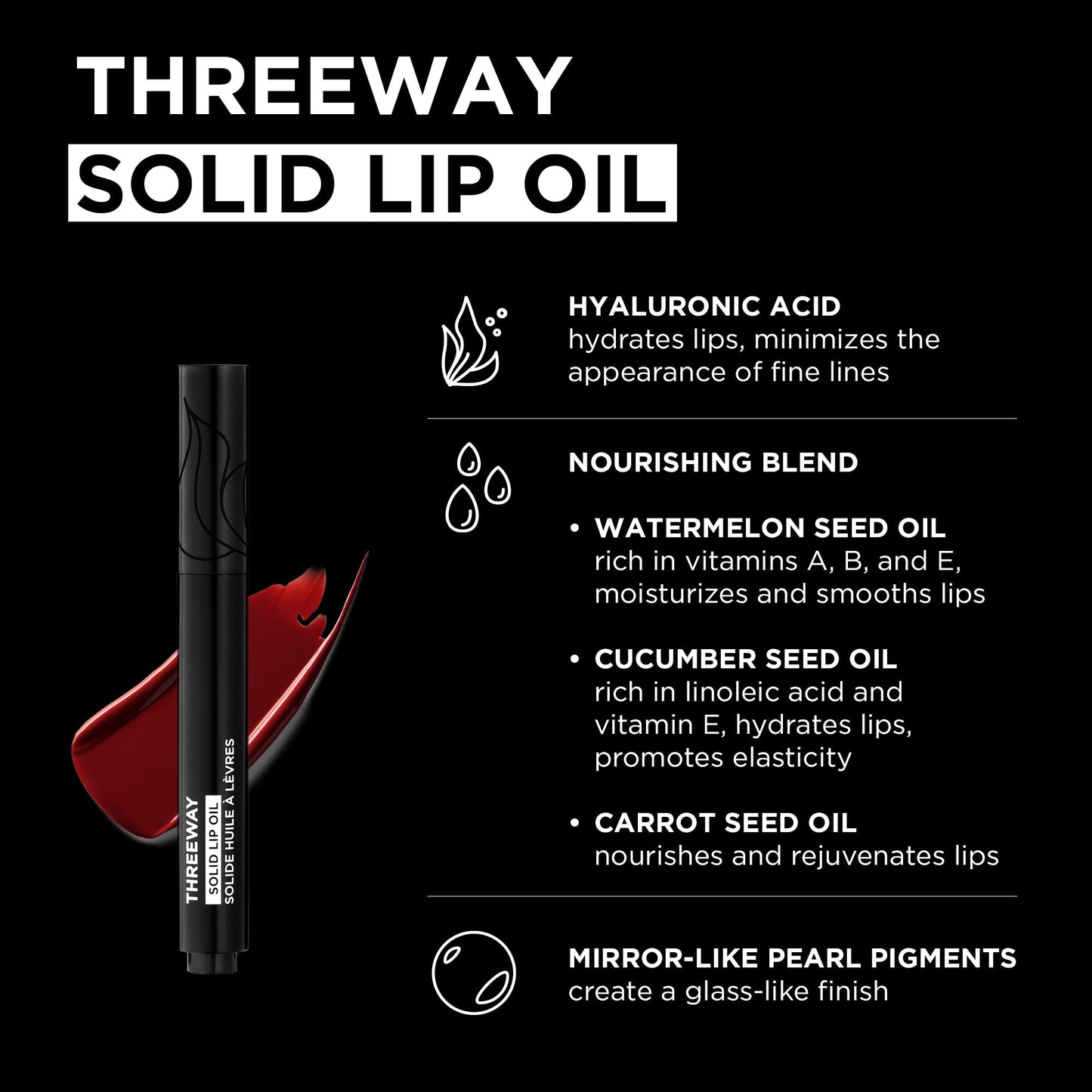 Threeway Solid Lip Oil